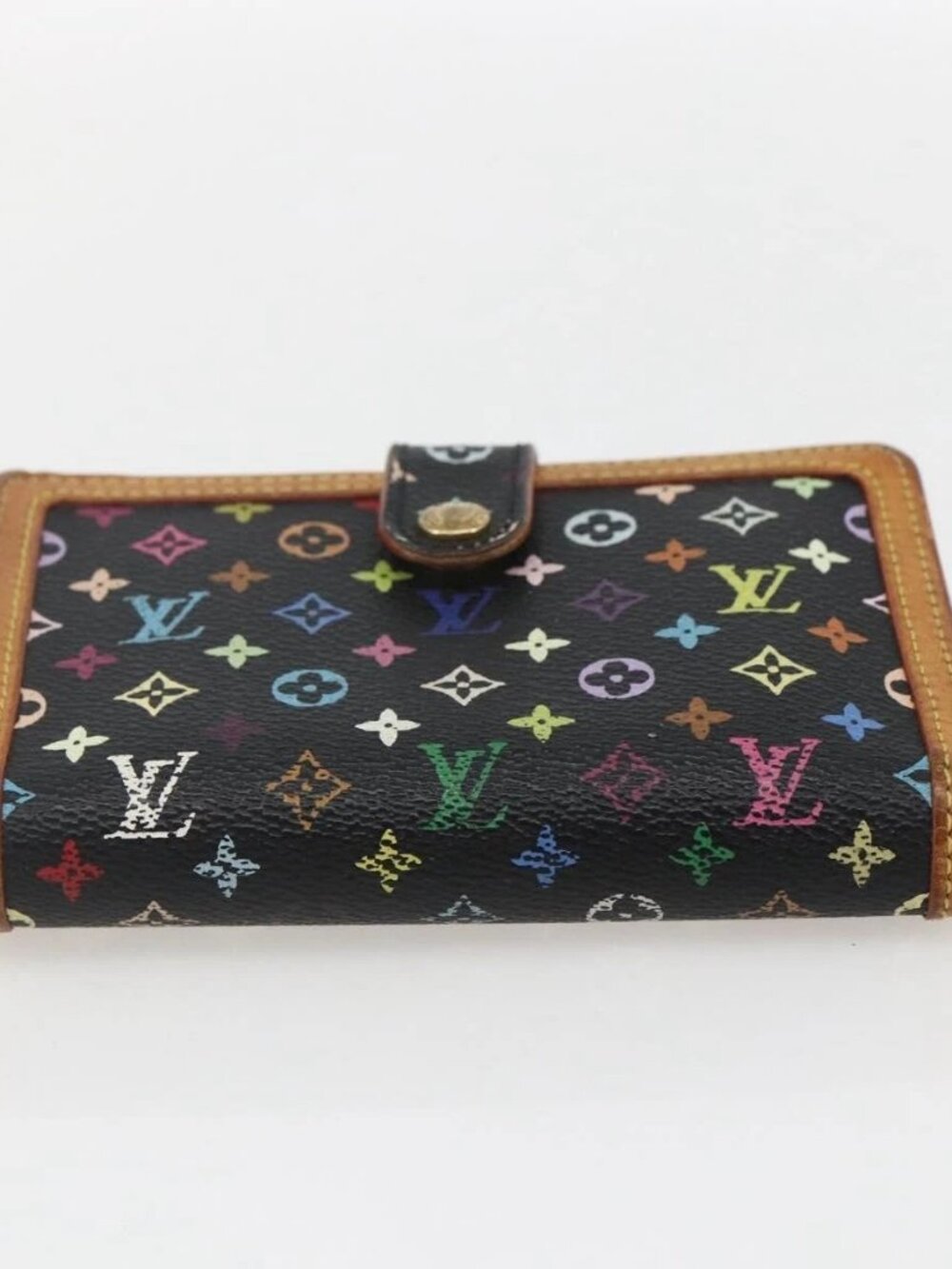 LOUIS VUITTON Multicolor Portefeuille Viennois Wallet Black M92988 Auth am10211 - Picture 6 of 16